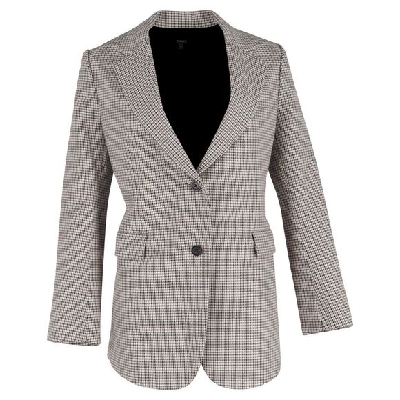 Theory Plaid Blazer in Multicolor Cotton - Picture 1 of 3